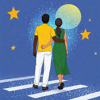 Free Ai Generated Couple illustration and picture