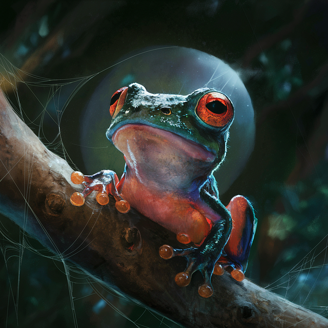 Free treefrog rainforest frog illustration