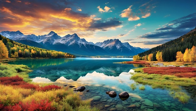 Free ai generated landscape fall illustration