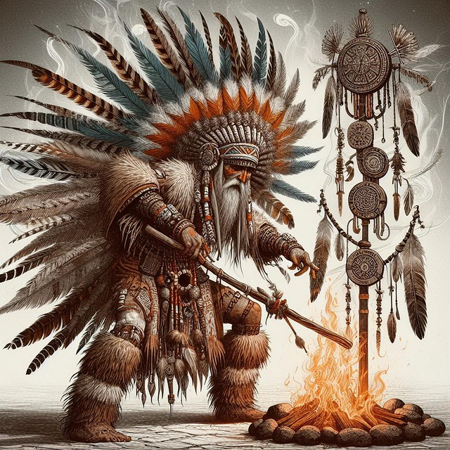 Free ai generated tribal culture illustration
