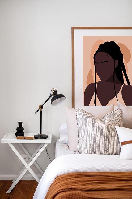 Free bed furniture interior illustration