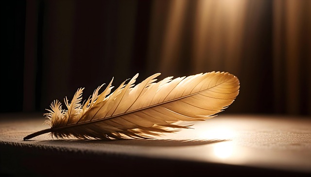 Free ai generated feather light illustration