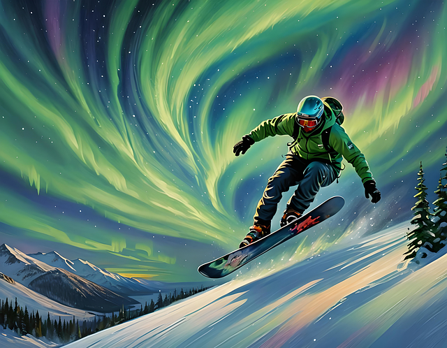 Free ai generated snowboard snowboarding illustration
