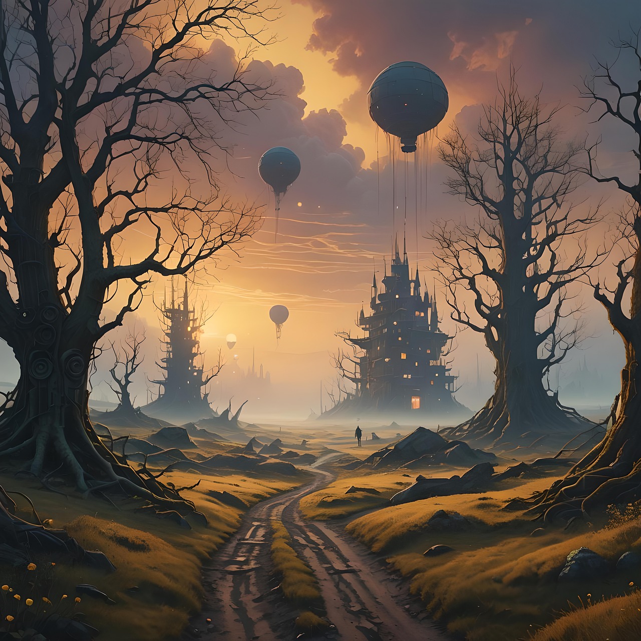 Download free HD stock image of Landscape Paths Free landscape paths light illustration