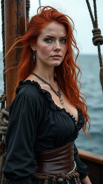 Free ai generated woman pirate illustration