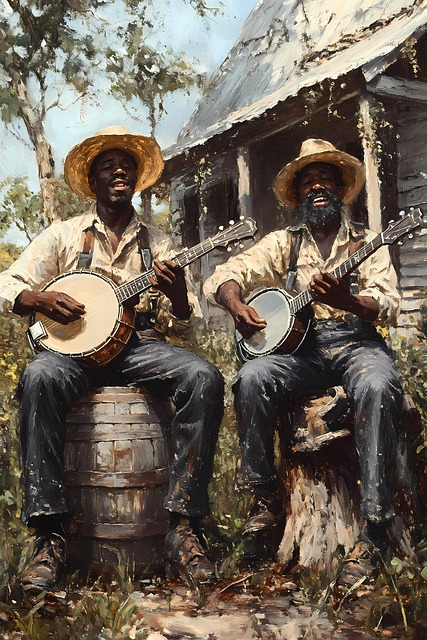 Download free HD stock image of Ai Generated Folk Free ai generated folk musicians illustration