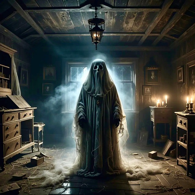 Free ai generated ghost horror illustration