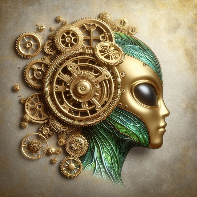 Free gear galore steampunk alien alien fantasy illustration