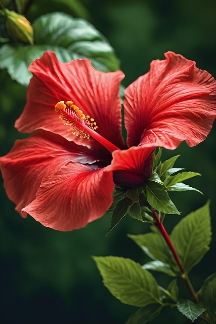 Free ai generated hibiscus flower illustration