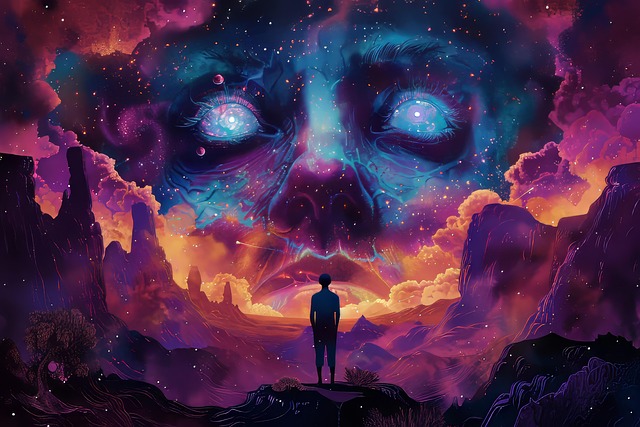 Free ai generated night cosmic illustration