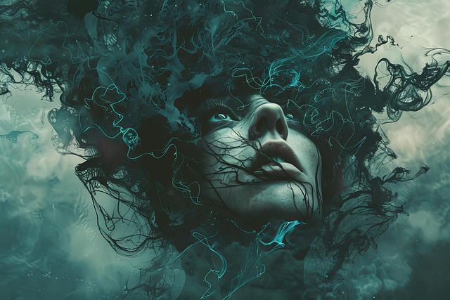 Free ai generated woman terror illustration
