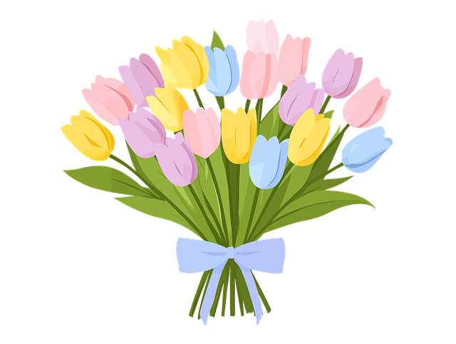 Free ai generated tulips bouquet illustration