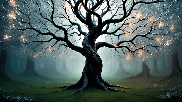 Ai Generado, Árbol, Magia, Brillante