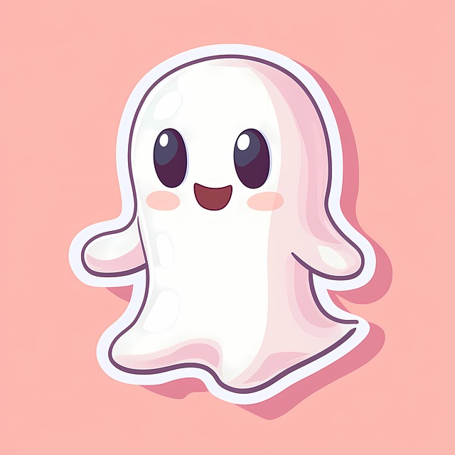 Free ai generated ghost cute vector