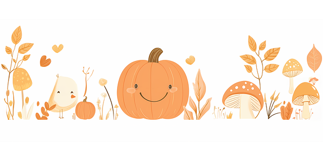 Pompoen, Herfst, Vogels, Paddestoelen