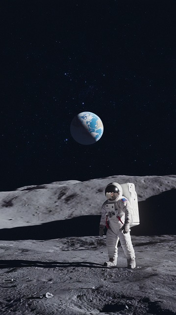 Free ai generated astronaut moon illustration