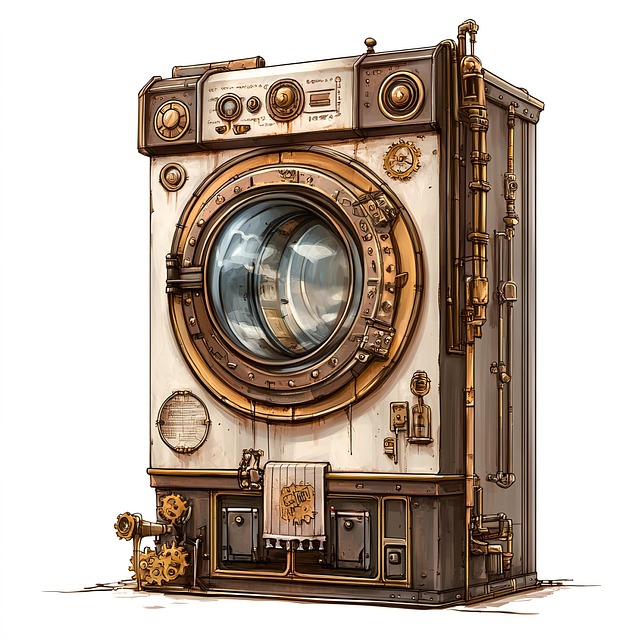 Free ai generated washing machine laundry illustration