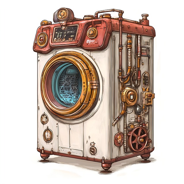 Free ai generated washing machine laundry illustration