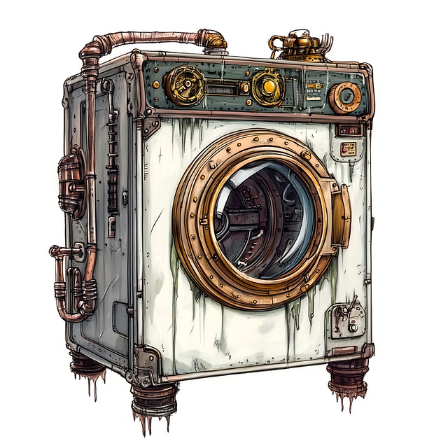Free ai generated washing machine laundry illustration