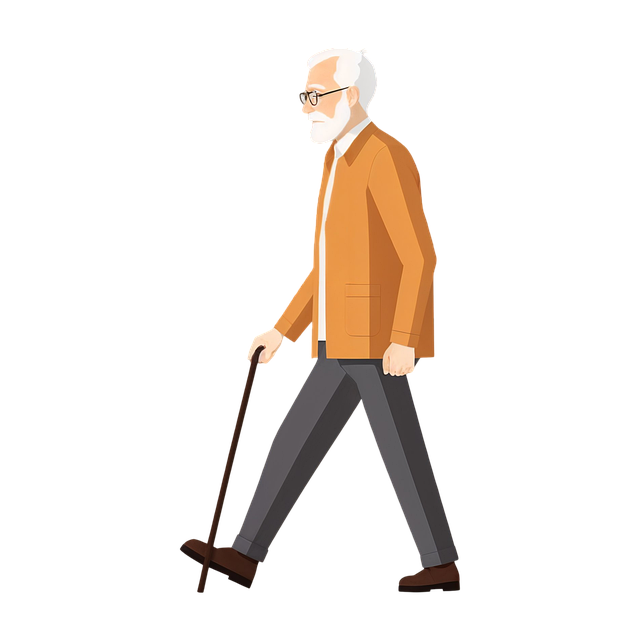 Download free HD stock image of Man Elderly Free man elderly walking illustration