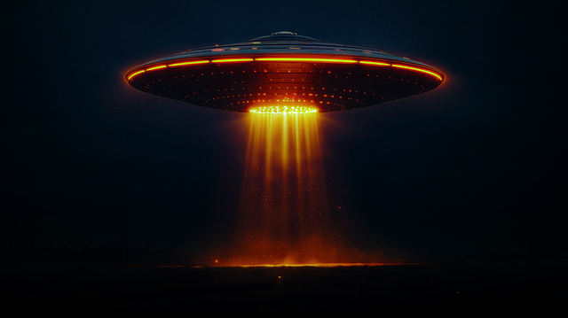 Free ai generated ufo flying saucer illustration