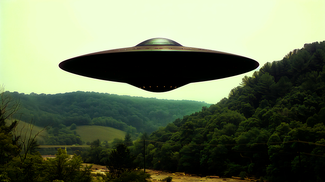 Free ai generated ufo flying saucer illustration