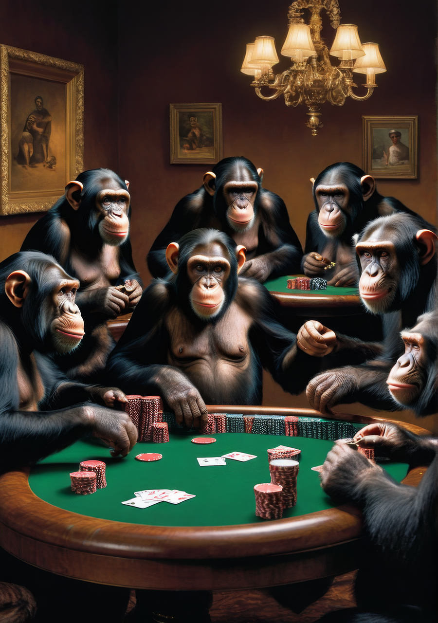 Download free HD stock image of Ai Generated Chimpanzees Free ai generated chimpanzees monkeys illustration