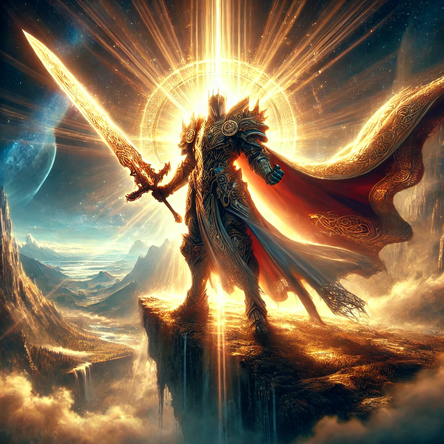 Free ai generated heroic warrior illustration