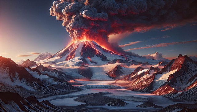 Free ai generated volcano lava illustration