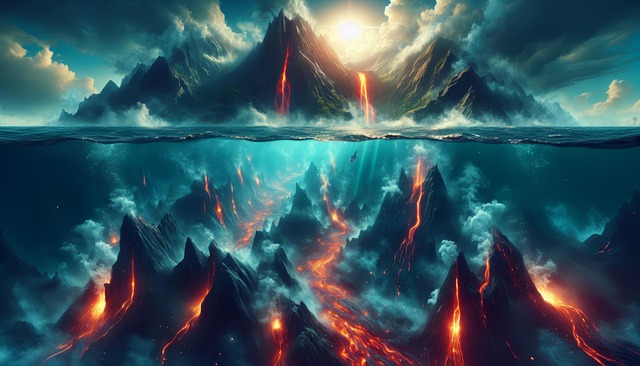 Free ai generated volcano lava illustration