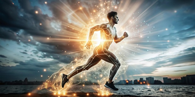 Free ai generated man run illustration