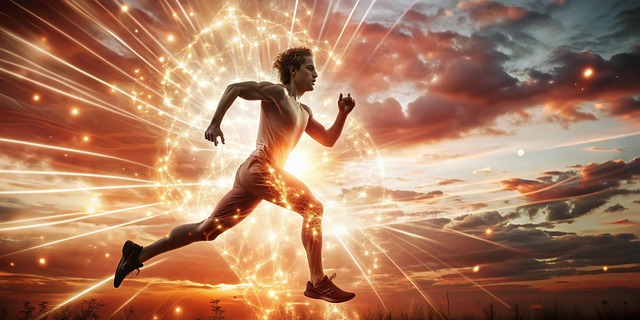 Free ai generated man run illustration