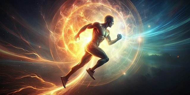 Free ai generated man run illustration