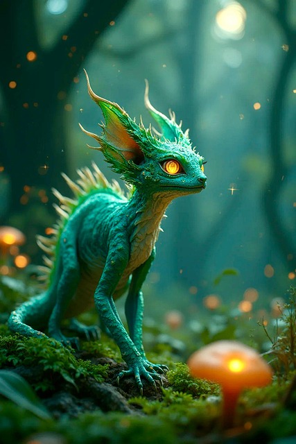Free ai generated creature forest illustration