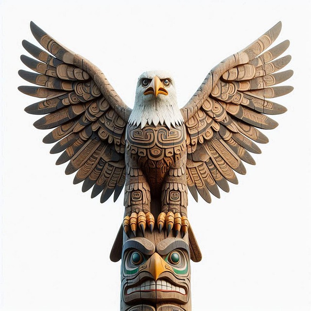 Free totem eagle alaska illustration