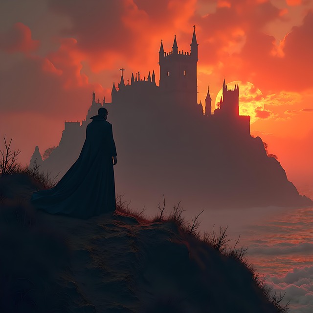 Free ai generated castle mystery illustration