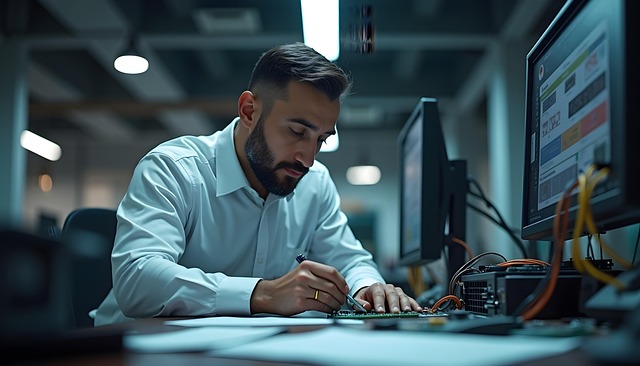 Free ai generated man repair illustration