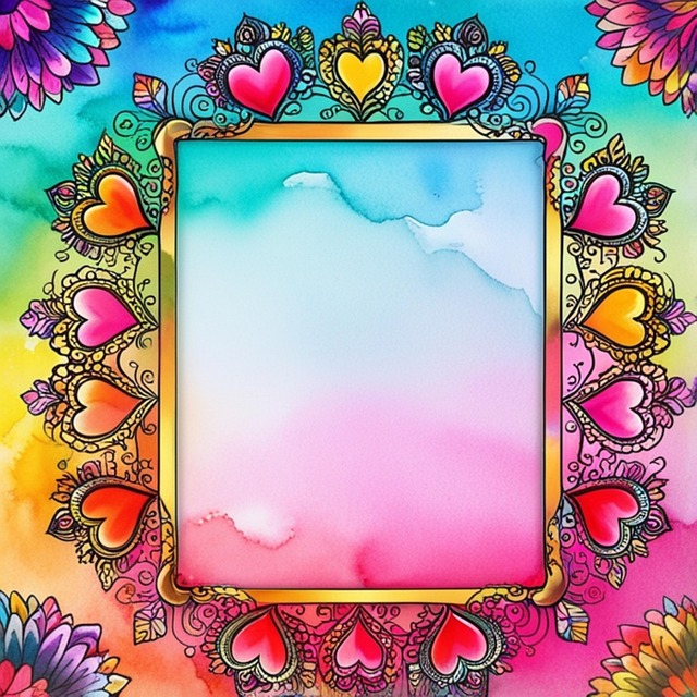 Free frame border flower illustration
