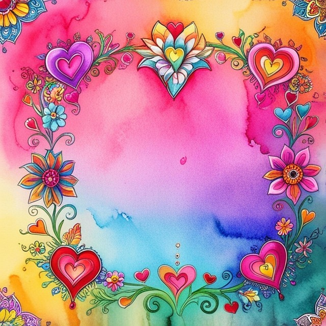 Free frame border flower illustration