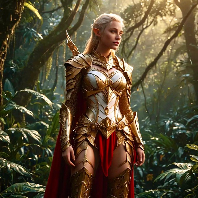 Free ai generated elf warrior illustration