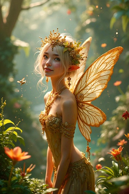 Free ai generated pixie nature illustration