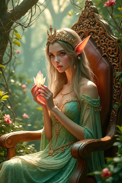 Free ai generated princess forest illustration