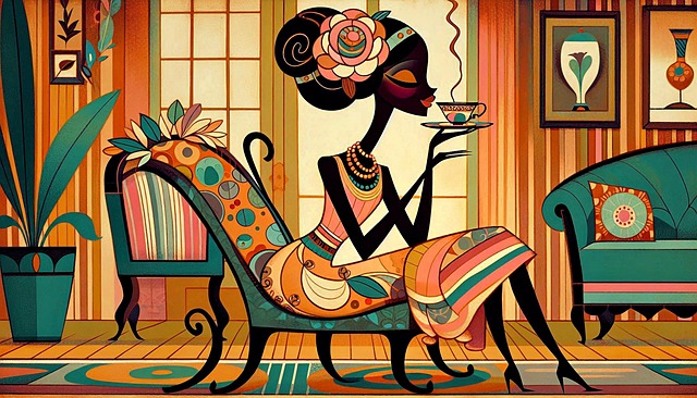 Free ai generated elegant woman stylized art illustration