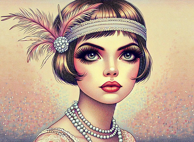 Download free HD stock image of Ai Generated Vintage Style Free ai generated vintage style bob haircut illustration