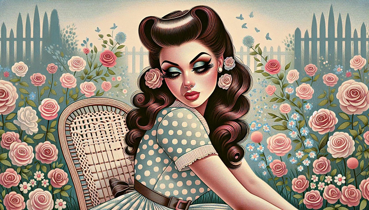 Download Ai Generated, Retro Woman, Vintage Style. Royalty-Free Stock Illustration Image - Pixabay