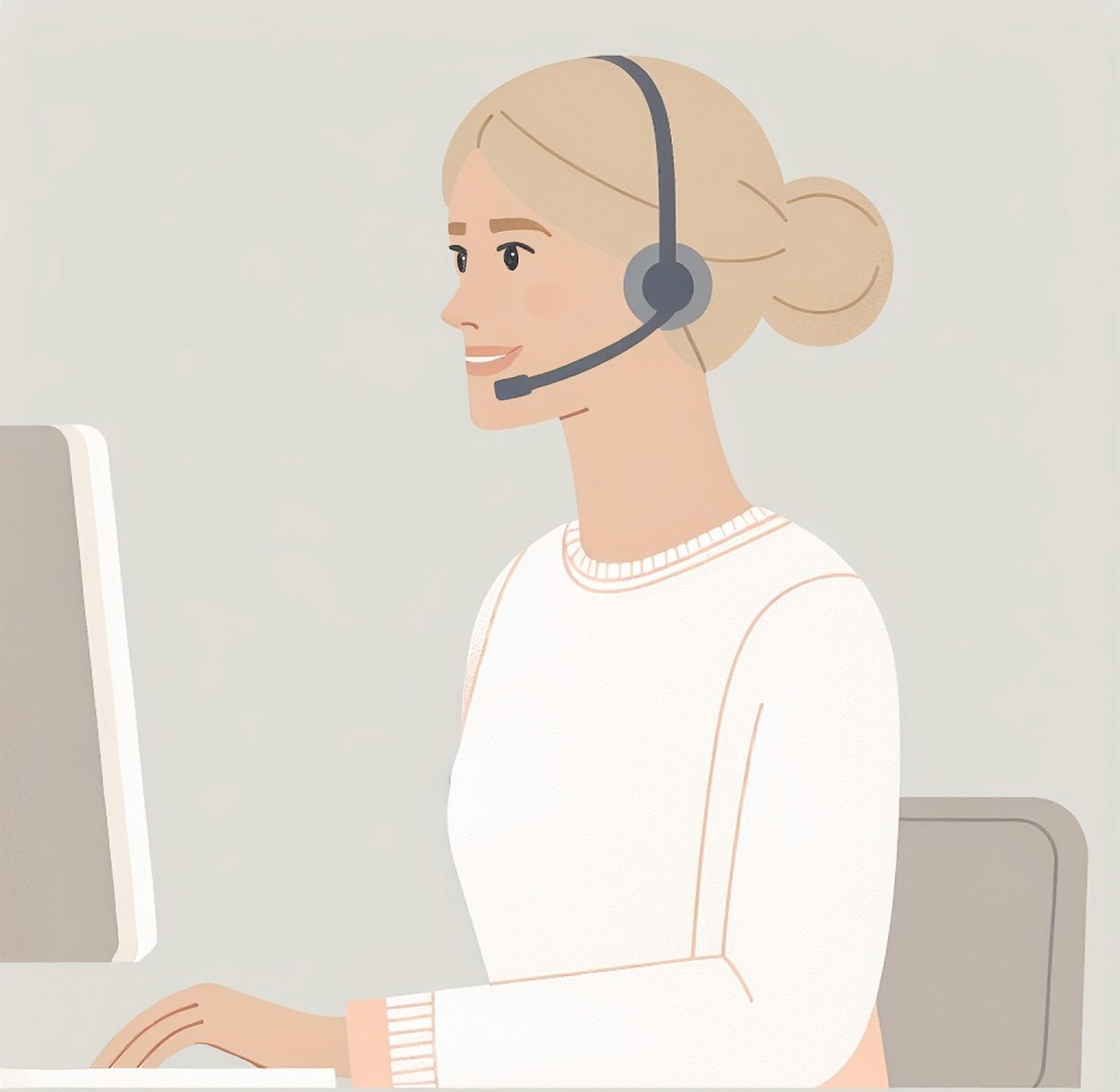Free ai generated woman customer service illustration