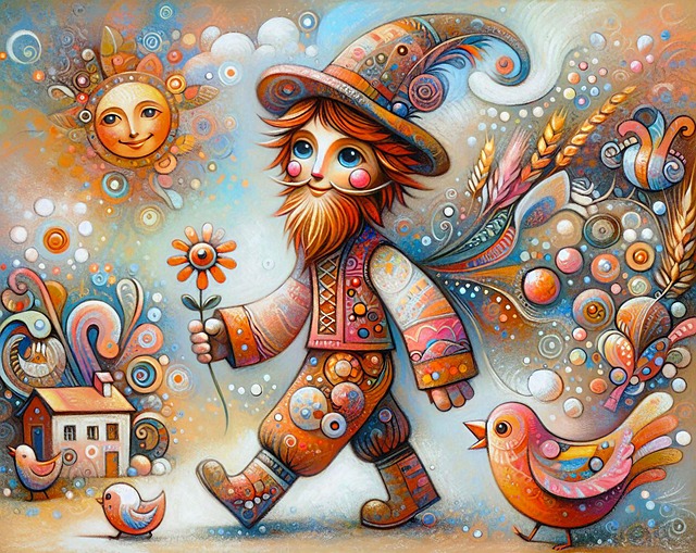 Free ai generated whimsical joyful illustration