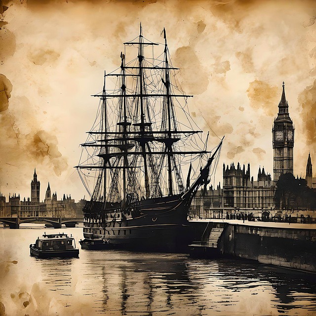 Free ai generated boat river illustration