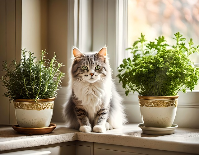 Free ai generated cat nature illustration