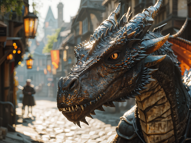 Free ai generated dragon city illustration